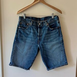 Levi’s 501 Jean Denim Shorts Bermuda Knee Length Jort Boyfriend Size 30 Vintage